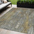 5' X 8' Gold And Taupe Abstract Washable Indoor Outdoor Area Rug