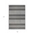 8' X 10' Blue and Gray Striped Stain Resistant Indoor Outdoor Area Rug - Blue, Gray