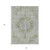 5' X 8' Olive Green Floral Medallion Washable Indoor Outdoor Area Rug
