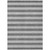 3' X 5' Gray and White Striped Washable Non Skid Indoor Outdoor Area Rug - Gray, White