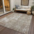 5' X 8' Taupe And Ivory Abstract Washable Indoor Outdoor Area Rug Transitional Style - Taupe, Ivory Color