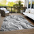 5' X 8' Gray Charcoal And Ivory Abstract Washable Indoor Outdoor Area Rug - Gray, Charcoal, Ivory