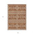 5' X 8' Orange And Ivory Southwestern Washable Indoor Outdoor Area Rug