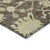 3' X 5' Chocolate And Beige Floral Washable Indoor Outdoor Area Rug