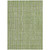 3' X 5' Green Ivory And Gray Striped Washable Indoor Outdoor Area Rug