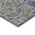 5' X 8' Olive Green Sage And Purple Floral Washable Indoor Outdoor Area Rug