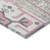5' X 8' Pink Gray And Ivory Aztec Washable Indoor Outdoor Area Rug