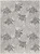 8' X 10' Gray Black And Ivory Palm Leaf Indoor Outdoor Area Rug