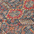 8' Runner Red and Dark Blue Floral Washable Non Skid Indoor Outdoor Runner Rug