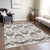 3' X 5' Chocolate Taupe And Beige Oriental Washable Indoor Outdoor Area Rug