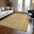 5' X 8' Wheat Gold And Beige Striped Washable Indoor Outdoor Area Rug