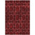 5' X 8' Burgundy and Black Floral Medallion Washable Non Skid Indoor Outdoor Area Rug