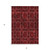 5' X 8' Burgundy and Black Floral Medallion Washable Non Skid Indoor Outdoor Area Rug
