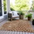 3' X 5' Brown And Beige Geometric Washable Indoor Outdoor Area Rug Transitional Style - Brown, Beige Color