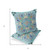 Set of Two 16" X 16" Blue and Gray Blown Seam Paisley Indoor Outdoor Throw Pillow Polyester