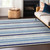 3' X 5' Blue Purple And Gray Striped Washable Indoor Outdoor Area Rug