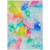 3' X 5' Blue Abstract Washable Non Skid Indoor Outdoor Area Rug Transitional Style - Blue Color