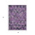 5' X 8' Eggplant Plum And Lavender Aztec Washable Indoor Outdoor Area Rug