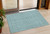 3' X 5' Teal Blue And Silver Geometric Washable Indoor Outdoor Area Rug - Teal Blue, Silver
