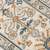 2' X 3' Blue and Orange Medallion Stain Resistant Indoor Outdoor Area Rug