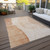 3' X 5' Terra Cotta Orange And Copper Abstract Washable Indoor Outdoor Area Rug