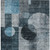 5' X 8' Teal Blue Gray And Charcoal Geometric Washable Indoor Outdoor Area Rug