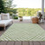 5' X 8' Artichoke Green And Ivory Geometric Washable Indoor Outdoor Area Rug - 608219187439
