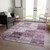 5' X 8' Pink Patchwork Washable Indoor Outdoor Area Rug