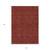 5' X 8' Burgundy Geometric Washable Non Skid Indoor Outdoor Area Rug