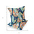Set of Two 16" X 16" Blue and Orange Blown Seam Botanical Indoor Outdoor Throw Pillow