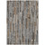 5' X 8' Pewter And Brown Striped Washable Indoor Outdoor Area Rug