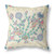20" X 20" Blue and Yellow Peacock Blown Seam Floral Indoor Outdoor Throw Pillow