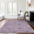 5' X 8' Plum And Purple Floral Washable Indoor Outdoor Area Rug