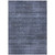 5' X 8' Navy Blue And Gray Striped Washable Indoor Outdoor Area Rug