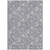 3' X 5' Gray Silver And Ivory Floral Washable Indoor Outdoor Area Rug