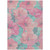 5' X 8' Pink And Mauve Floral Washable Indoor Outdoor Area Rug