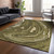 5' X 8' Olive Green And Beige Abstract Washable Indoor Outdoor Area Rug - Olive Green, Beige