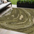 5' X 8' Olive Green And Beige Abstract Washable Indoor Outdoor Area Rug - Olive Green, Beige
