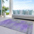 5' X 8' Purple Gray And Charcoal Abstract Washable Indoor Outdoor Area Rug