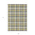 5' X 8' Gray Yellow and White Plaid Washable Non Skid Indoor Outdoor Area Rug