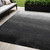 5' X 8' Gray And Silver Ombre Washable Indoor Outdoor Area Rug