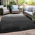 5' X 8' Gray And Silver Ombre Washable Indoor Outdoor Area Rug