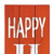 72" Orange Solid Wood Happy Harvest Porch Sign