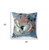26" X 26" Blue and Gray Bird Blown Seam Floral Indoor Outdoor Throw Pillow
