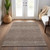 5' X 8' Brown And Ivory Chevron Washable Indoor Outdoor Area Rug