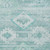 3' X 5' Aqua Turquoise And Ivory Southwestern Washable Indoor Outdoor Area Rug