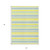 5' X 8' Blue and Yellow Striped Washable Non Skid Indoor Outdoor Area Rug
