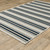 5' X 7' Blue and Beige Geometric Stain Resistant Indoor Outdoor Area Rug - Blue, Beige
