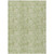 Green Floral Washable Indoor Outdoor Area Rug