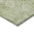 Green Floral Washable Indoor Outdoor Area Rug